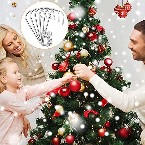 Hotop 240 Pcs Halloween Ornament Hooks Silver Ornament Hangers - Image 4