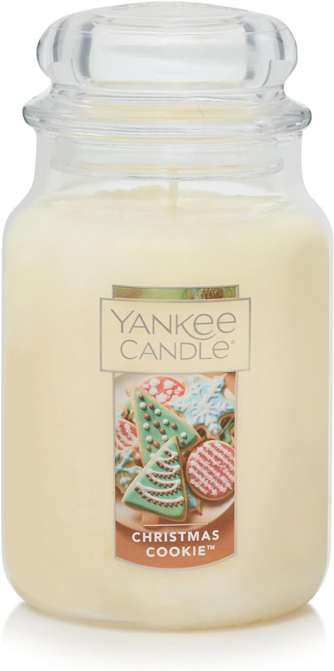 Yankee Candle Christmas Cookie Scented Classic 22oz Large Jar Single Wick Candle Over 110 Hours of Burn Time