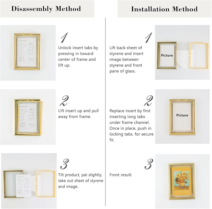 Golden State Art Silver Floating Picture Frame for 11X14, 2-8X10, 4-5X7 Photos, Metal, Modern or Contemporary, Wall Mount