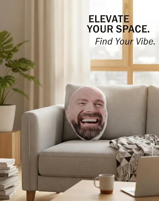 Custom Face Shaped Photo Pillow Your Face on a Pillow Custom Photo Pillows