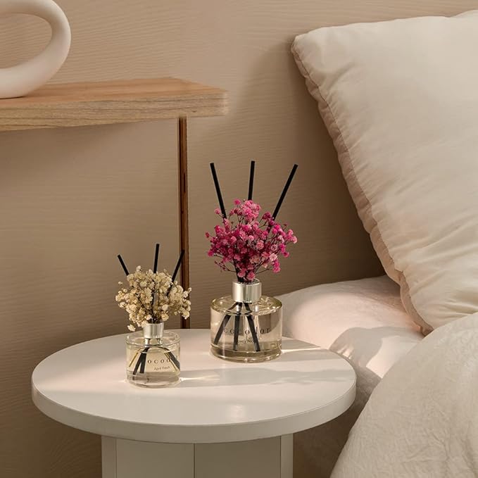 COCODOR Preserved Real Flower Reed Diffuser/Refreshing Air / 6.7oz(200ml) / 1 Pack/Reed Diffuser Set, Oil Diffuser & Reed Diffuser Sticks, Home D??cor&Office Decor, Fragrance and Gifts