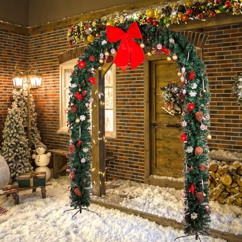 Outvita 9 ft Christmas Archway, Artificial Tree Stand with Arch Top - Image 7