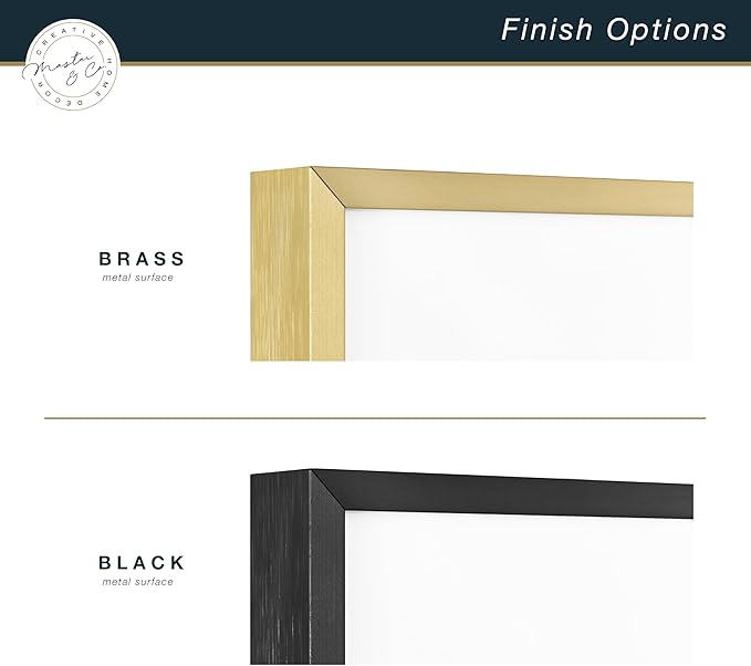 MCS Master & Co. Foundry Metal 18x18 Matted Picture Frame with 8x8 Photo Display, Black Vertical & Horizontal Wall Hanging Frame for Photos & Artwork (2-Pack)
