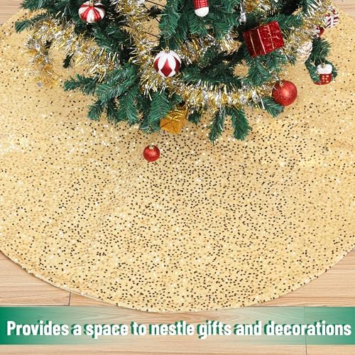 Mr. Pen- Sequin Christmas Tree Skirt and Tree Collar - Image 6