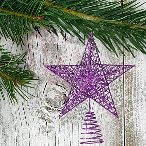 BinaryABC Iron Christmas Tree Star Topper,20cm Glittering Tree Topper - Image 5