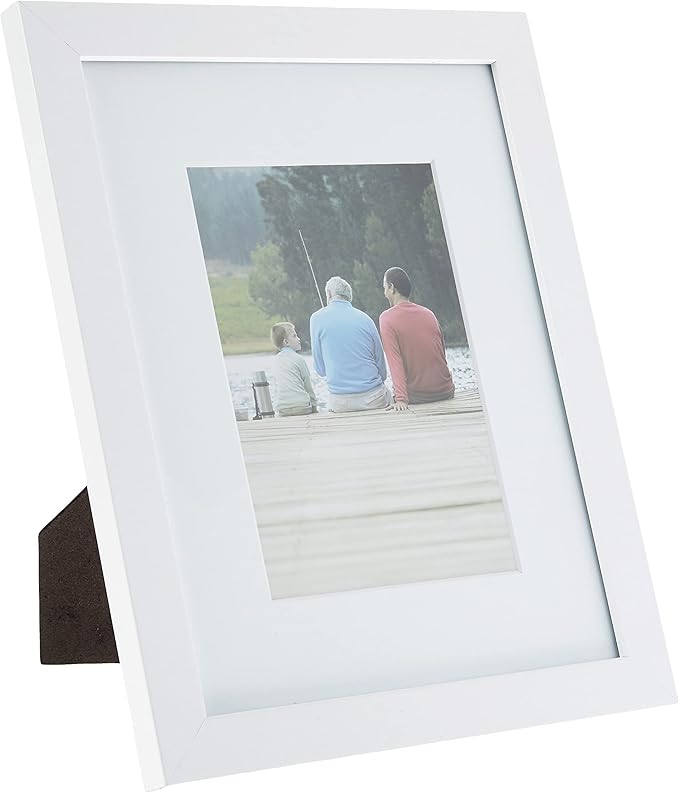 Americanflat Set of 7 Picture Frames with Shatter-Resistant Glass - Gallery Wall Frame Set with One 11x14, Two 8x10 and Four 5x7 Frames - Signature Collection - White