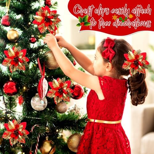 Zeyune 100 Pcs Metal Clips Christmas Ornament 1.18 Inch Alligator Clamps - Image 6