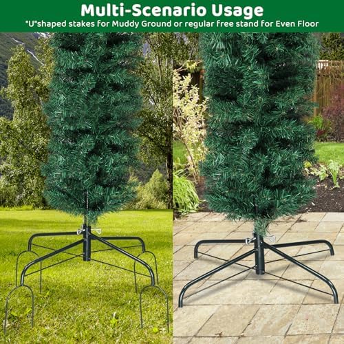 Outvita Christmas Archway Decoration, 8.5ft Artificial Tree Stand with Roof Top, Background Stand for Outdoor Indoor Room Festival Decoration - Image 4