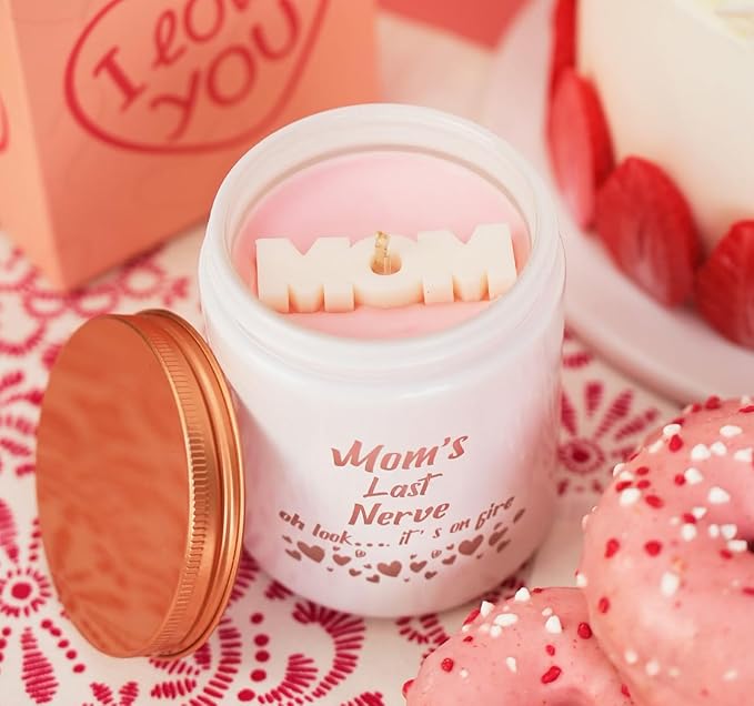 Mother's Day Candles with LED Light, Holiday Candle Gifts for Mom, Christmas Gifts for Women, Juniper&Lavender Scent Candles, Perfect for Xmas,Winter Décor,Over 40 Hours of Burn Time, 100% Soy Wax