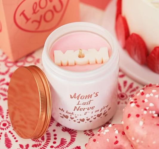Mother's Day Candles with LED Light, Holiday Candle Gifts for Mom, Christmas Gifts for Women, Juniper&Lavender Scent Candles, Perfect for Xmas,Winter Décor,Over 40 Hours of Burn Time, 100% Soy Wax