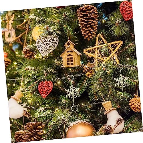 10pcs Christmas Snowflake Hooks Mantel Hangers for Stockings and Ornaments Punch Fireplace Decoration for Holiday Displays - Image 6