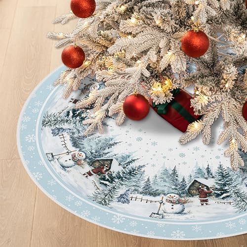 Christmas Snowman Tree Skirt 36 Inches - Image 3