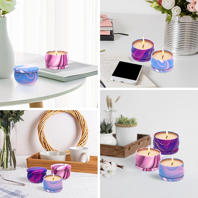 Mini Scented Candles, Set of 3, Soy, Aromatherapy, Decorative, Non Toxic, for Home Scented, Gift