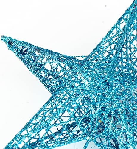 BinaryABC Iron Christmas Tree Star Topper,20cm Glittering Tree Topper - Image 4