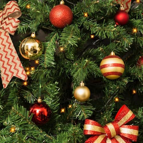 Christmas Ornament Hangers String, 100 Pcs PreCut Hooks for Trees, Green Ornament Ribbon with Snap Fastener - Image 5