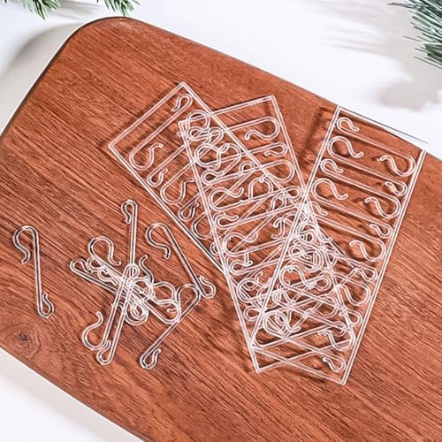 30Pcs Christmas Tree Ornaments Hooks,S Shaped Ornament Hooks,Plastic Christmas Ornament Hangers for Christmas Tree Decoration Party Supplies(Transparent) by Petunny