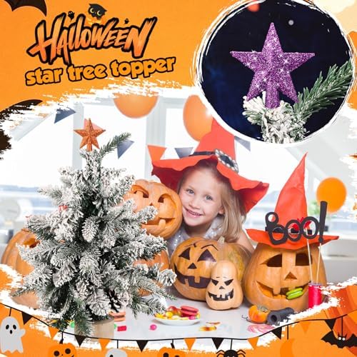 Hanaive 3 Pcs Mini Christmas Tree Topper Small Star Christmas Treetop Ornaments for Mini Tree Holiday Decorative Star for Xmas Home Decor(Colorful,2.36 Inch,Glitter) - Image 4