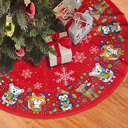 Merry Christmas Tree Skirt Christmas Tree Ornaments Tree Skirt for Christmas Decoration 48" - Image 2