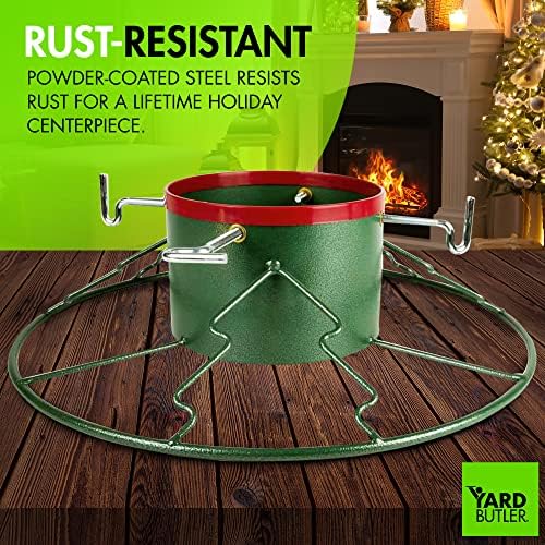 Yard Butler Christmas Tree Stand for 6-11' Trees, Green - Image 4