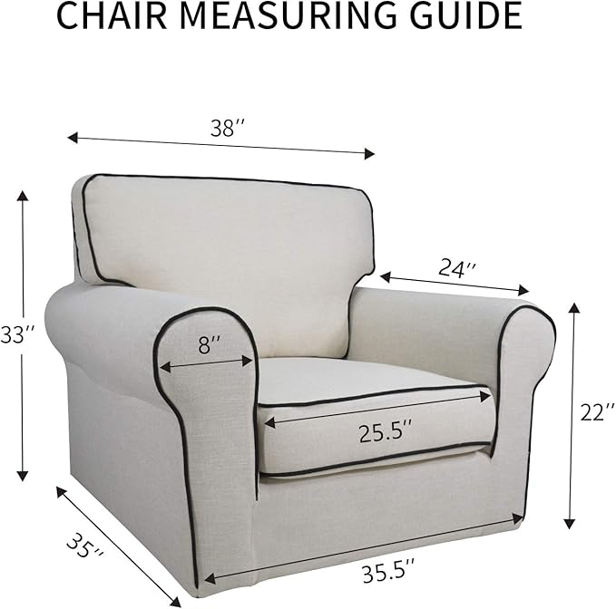 PureFit Super Stretch Chair Sofa Slipcover – Spandex Non Slip Soft Couch Sofa Cover, Washable Furniture Protector with Non Skid Foam and Elastic Bottom for Kids, Pets （Chair, Navy）
