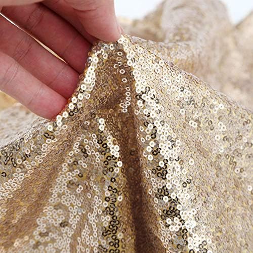 B-COOL Christmas Tree Skirt Champagne Gold Sequence Xmas Tree Skirts - Image 4