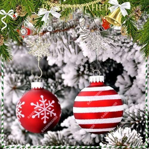 Christmas Ornament Hooks Gold Sliver Snowflake Ornament Hangers for Hanging Christmas Tree Decorations Metal No-Slip Hanging Hook Xmas Hanger for Christmas Balls Party Ornaments 20Pcs - Image 3