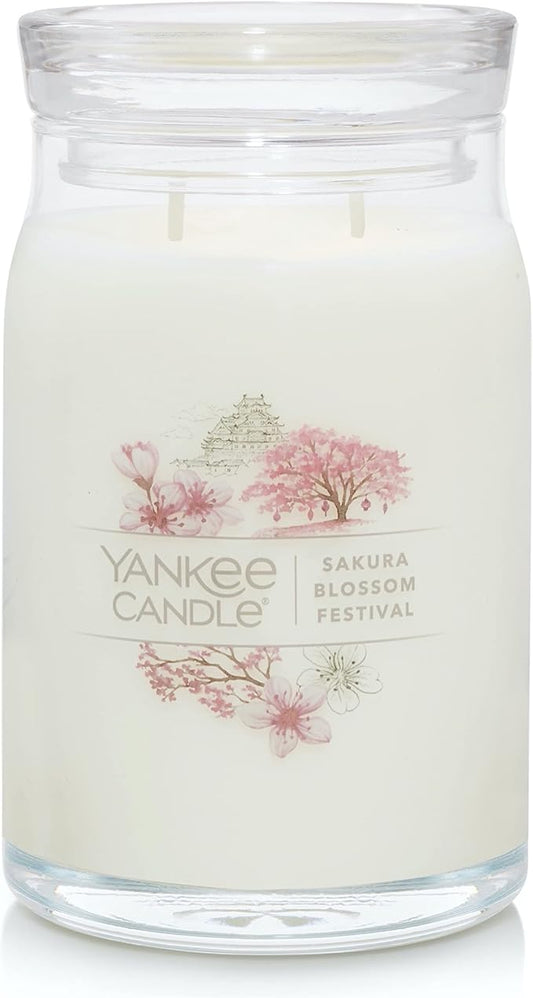 Yankee Candle Sakura Blossom Festival Scented Signature 20oz Large Jar 2-Wick Candle Over 60 Hours of Burn Time