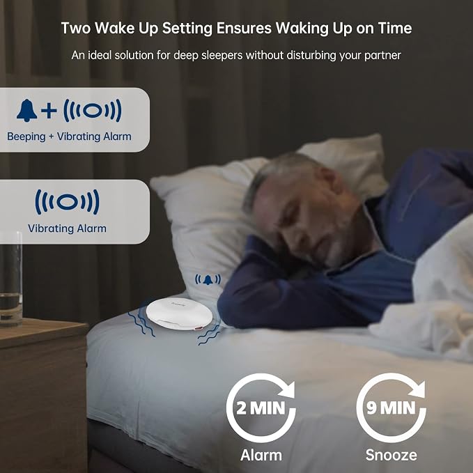 DreamSky Vibrating Alarm Clock for Heavy Sleepers Adults Under Pillow - Image 4