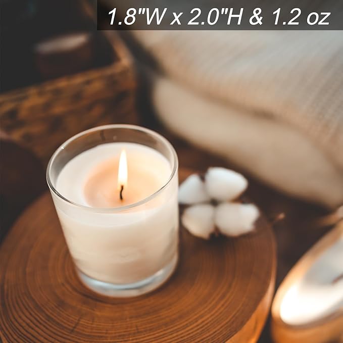 72 Pack White Unscented Clear Glass Filled Votive Candles. Hand Poured Wax Candle Ideal Gifts for Aromatherapy Spa Weddings Birthdays Holidays Party