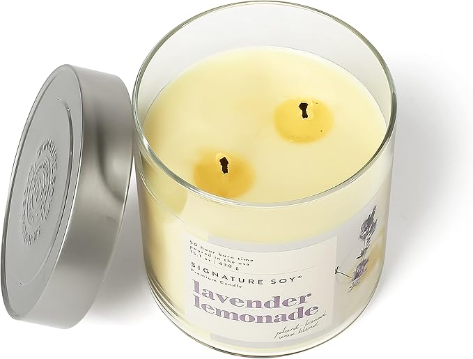 Signature Soy Lidded Lavender Lemonade Scented Candle