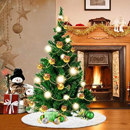 Christmas Tree Skirt - 36 inches White Christmas Tree Skirt, High-End Soft Classic Fluffy Faux Fur Tree Skirt for Xmas Tree Decorations and Ornaments - Image 3
