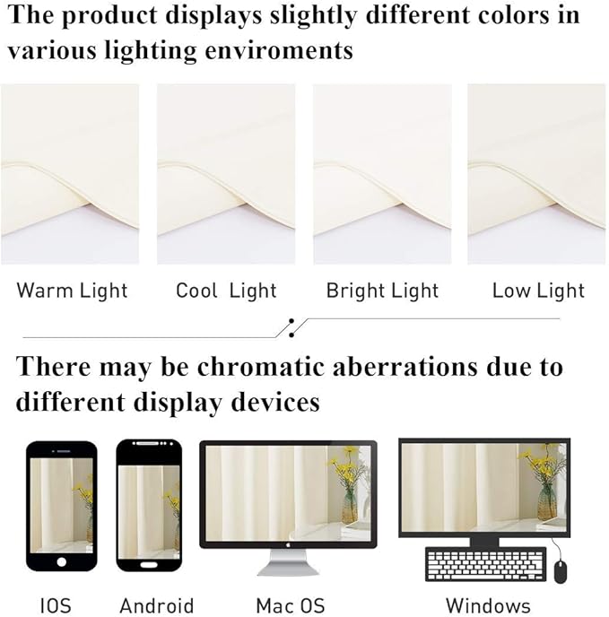 StangH 62 inches Width Ivory White Velvet Curtains Light Dimming for Baby Bedroom, Soft Elegant Decor for Wedding Backdrops French Door Curtains for Living Room, W62 x L90, 2 Panels