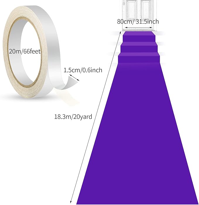 Shappy Purple Carpet Runner Rug for Party 55gsm Thickness with Carpet Tape Hallway Rug for Graduate Wedding Party Dance Floor Outdoor Accessories(2.6 x 30 Feet)