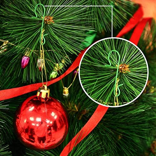 Tatuo Xmas Ornament Hooks Metal Wire Hooks Ornament Hangers with Storage Box for Christmas Tree Decoration(201, Gold, Silver, Red and Green) - Image 4