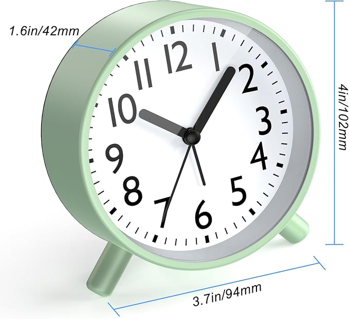 Analog Alarm Clock Night Ligh Battery Operated for Bedroom - Image 8