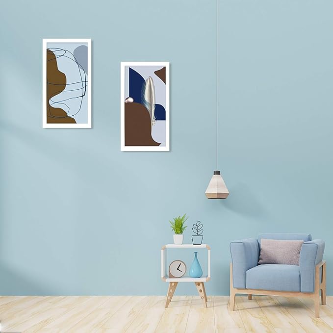 Egofine 8x20 Picture Frames Set of 2, with 4 Opening for 4x6 Pictures, Display Multiple 4x6 Pictures, Wood Collage Frame Covered by Plexiglass Wall Mounting Horizontal or Vertical, White