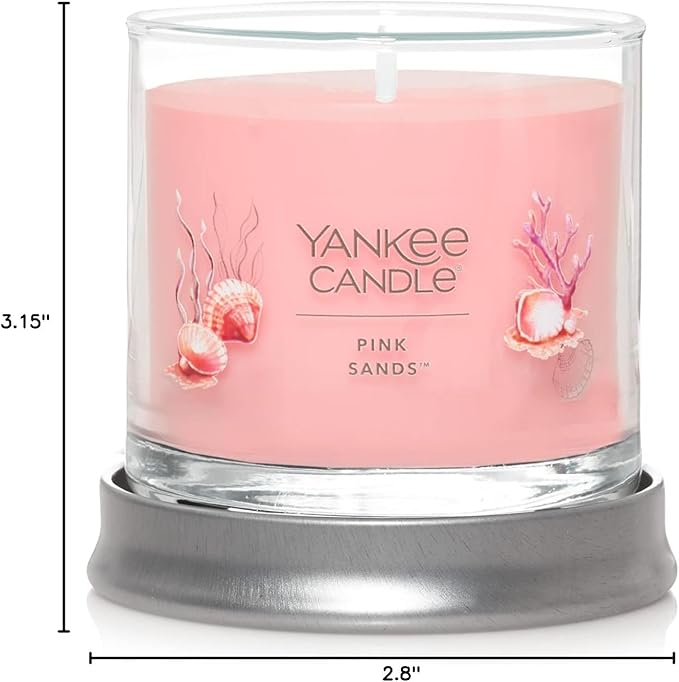 Yankee Candle Small Tumbler Scented Candle, Up To 40 Hour Burn Time, Premium Plant Wax Blend For Consistent Burn, Tumbler Candle With Room Filling Fragrance, Pink Sands