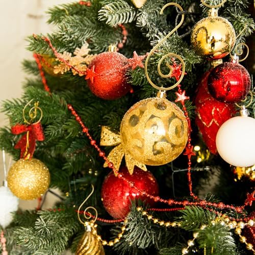 Teenyyou 200 Pcs Christmas Ornaments Hooks, 2 Inch and 3.1 Inch S Shaped Christmas Tree Ornament Hangers Xmas Swirl Metal Hanging Hooks for Xmas Tree Balls Decoration(Gold) - Image 4