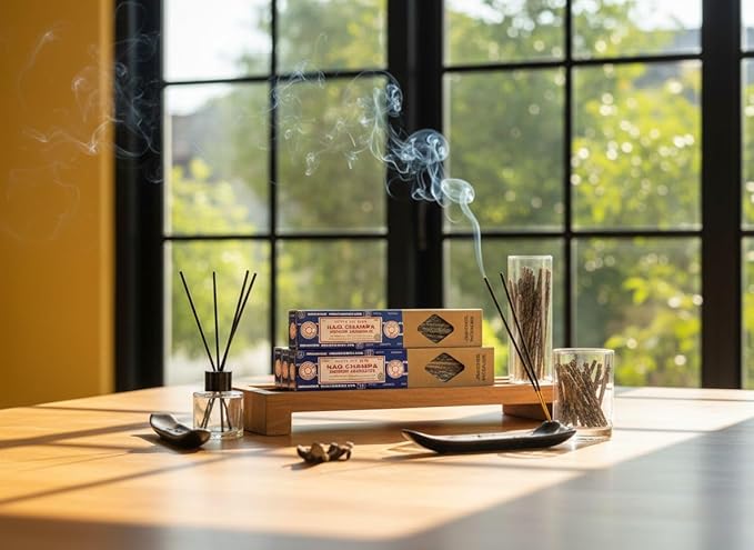 Satya Smudge Incense Stick ?€? Hand-Rolled Indian Masala Incense for Meditation, Yoga & Spiritual Cleansing Pack of 6 (Nag Champa)
