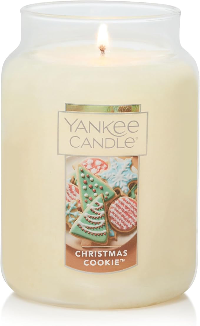 Yankee Candle Christmas Cookie Scented Classic 22oz Large Jar Single Wick Candle Over 110 Hours of Burn Time