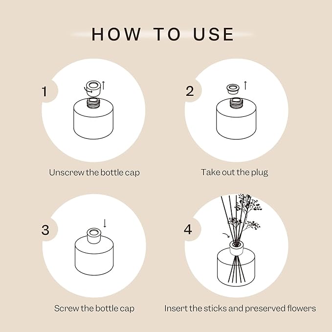 Cocorr??na Premium Reed Diffuser Set with Preserved Baby's Breath & Cotton Stick Coconut Lime | 6.7oz Scent Fragrance Oil Diffuser for Bedroom Bathroom Home D??cor