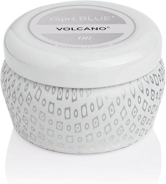 Volcano White Mini Tin Candle