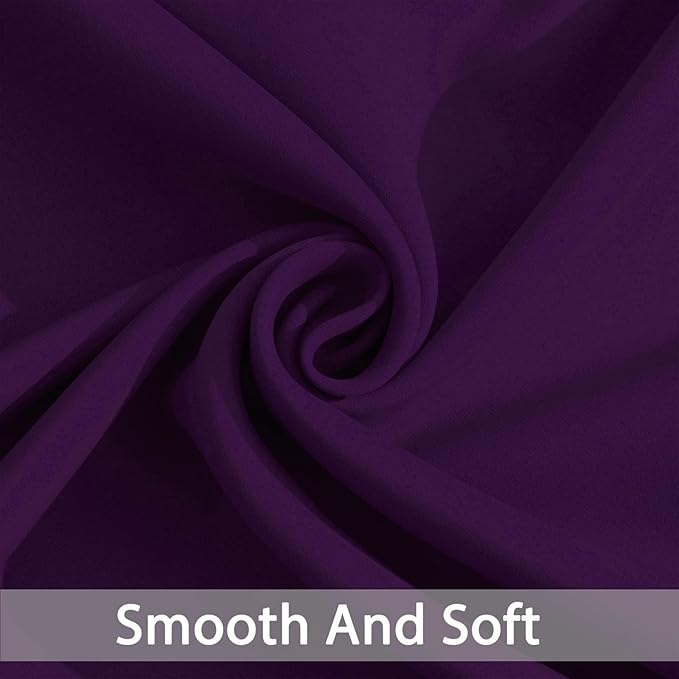 Yakamok Soft Room Darkening Grommet Window Drapes Thermal Insulated Light Blocking Blackout Curtains for Bedroom(38Wx90L,Purple,2 Panels)