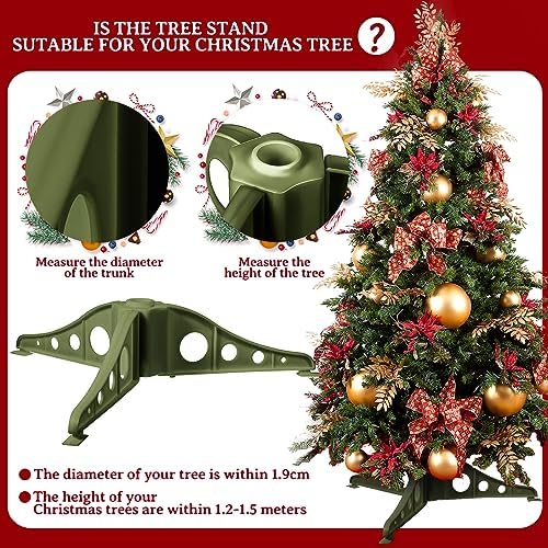 Pangda Plastic Christmas Tree Stand Legs for Artificial Xmas,Green - Image 3