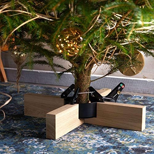 KRINNER Design Copenhagen 95020 Christmas Tree Stand 50 cm with Foot Pedal and Single Rope Technology for Tree Height up to 2.5 m Oak/Black - Image 5