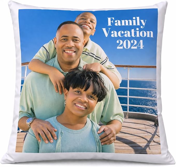 Personalized Photo Pillow – Custom Picture Cushion with Your Image for Birthdays, Anniversaries, Weddings, and Home Décor