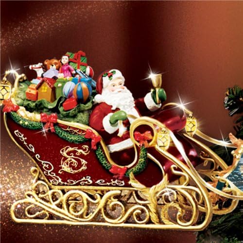 Thomas Kinkade Holidays in Motion Rotating Illuminated Tree Topper Animated Christmas Decor by The Bradford Editions - Image 3