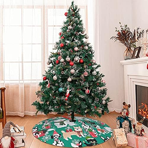 Tree Skirt 36 Inch Whimsical Christmas Dogs Holiday Decorations for Festive Party Indoor Outdoor Xmas Ornaments - Image 7