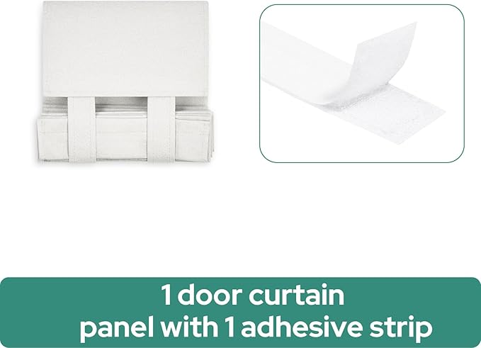 HOMEIDEAS 100% Linen Blackout Sidelight Curtains for Front Door, Side Door Window Curtains, Small Window,Thermal Insulated Covering, 1 Panel, W12 X L40 Inch, White