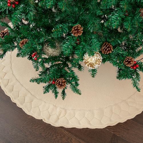 Mr. Pen Christmas Tree Skirt - 48 Inch Knitted Xmas Tree Skirt by MrPen